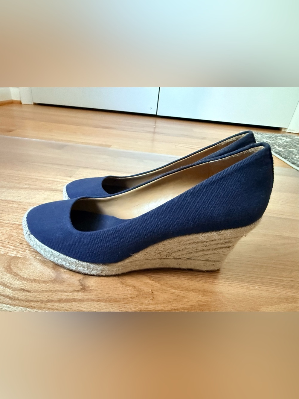 J. Crew Women’s Navy Espadrille Wedge Pumps